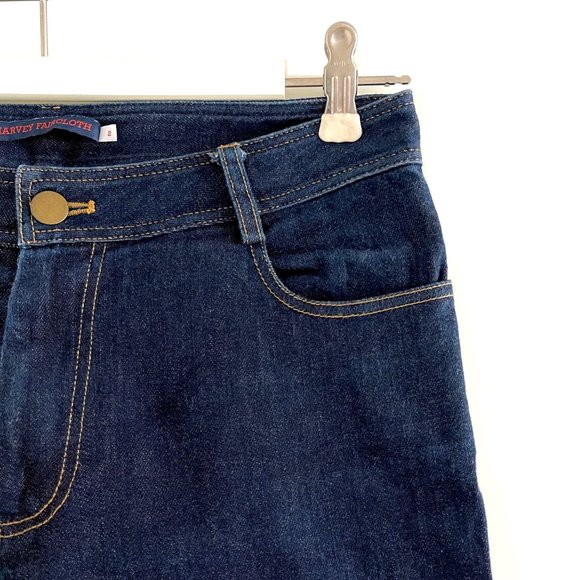 Harvey Faircloth Dark Blue Lightweight Cropped Jean - Picture 6 of 6
